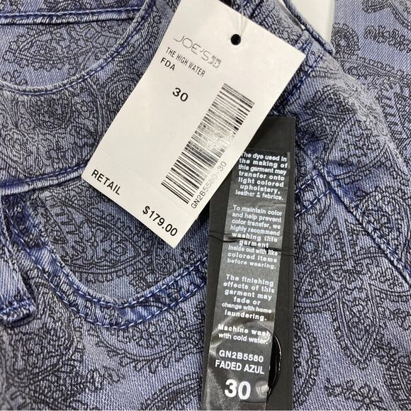 Joe's Jeans | Brocade Faded Azul The High Water Skinny Jeans Womens 30 - Picture 5 of 8
